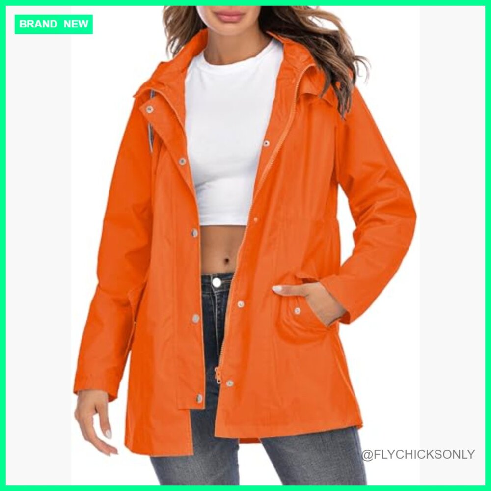 Waterproof Polyester Spandex Raincoat Hooded Ligh… - image 4